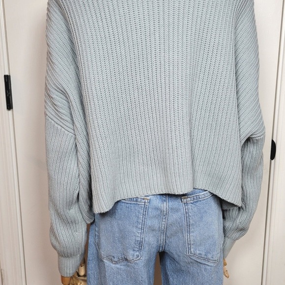 Modern Citizen Cable Knit Cotton Blend Ribbed Sweater Cropper Pullover Size XS/S - Picture 11 of 11